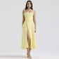 Mode Temperament Split Sling Kleid Frauen