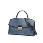 Blue With Snake Texture Handbags Women's High Sense