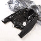 Schwarze Damenjacke aus PU-Leder mit Reißverschluss