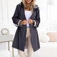 European And American Hooded Plaid Coat
