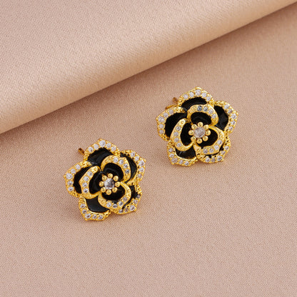 Collana Temperament Entry Lux con micro-intarsi in zirconio e rosa nera