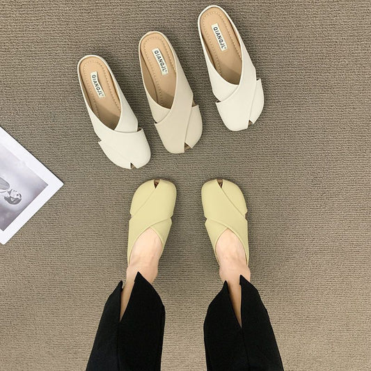 Pantofole da donna con punta coperta per l'estate