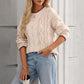 Top multicolore con scollo rotondo alla moda da donna
