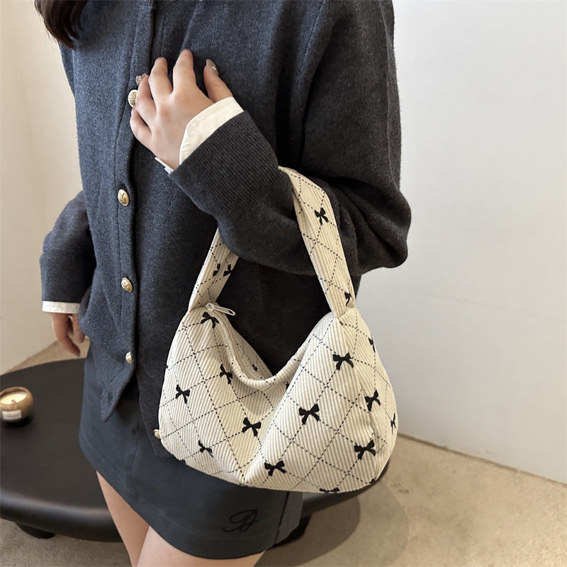 Corduroy Fashion Hand Cloth Suitcase Women
