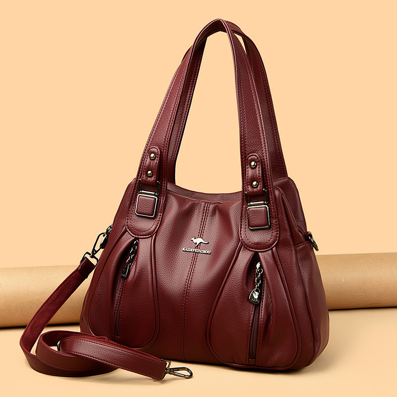 Borsa a tracolla da donna, monospalla, multiscomparto