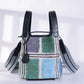Cowhide Painted Vegetable Basket Portable Women's Bag Adjustable Shoulder Strap