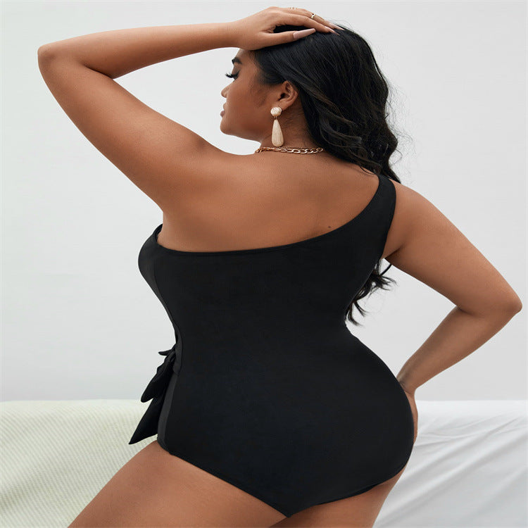 European And American Plus Size One-piece Swimsuit