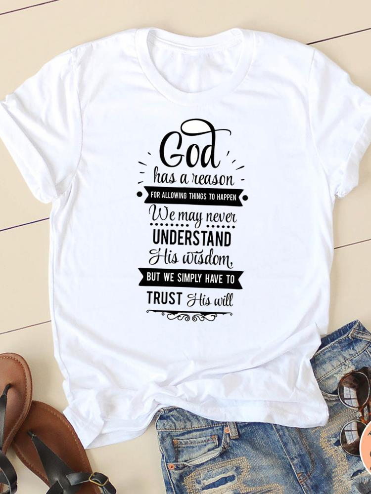 Stile lettera carino dolce manica corta moda donna stampa