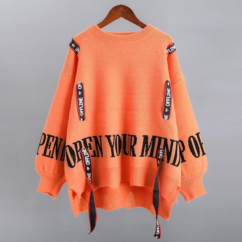 Maglione autunnale e invernale da donna, capispalla larghi e freschi