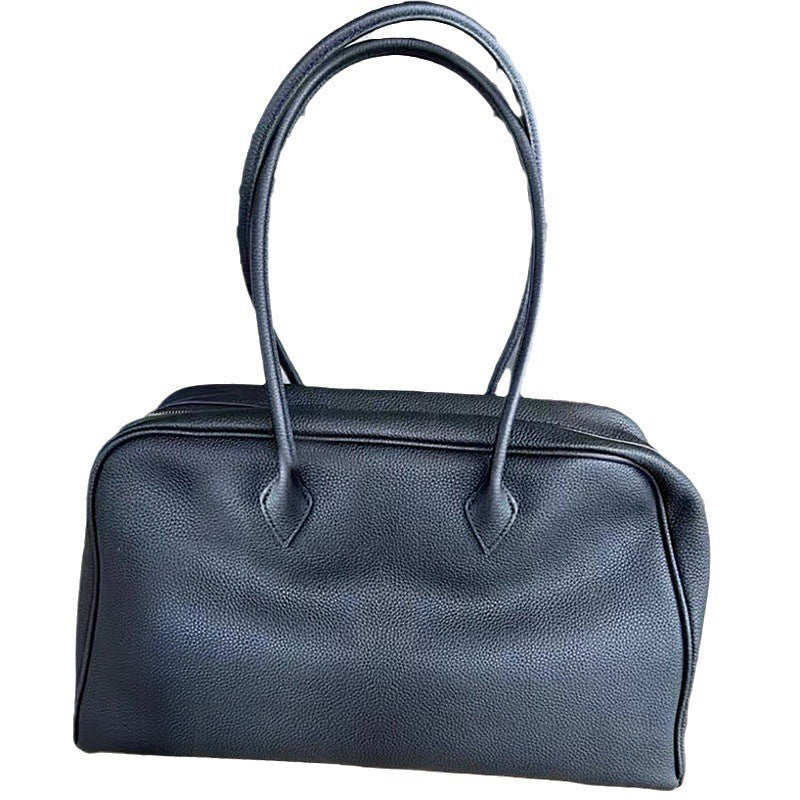 Cowhide Special-interest Design Pillow Large Capacity Shoulder Underarm Bag