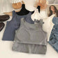 Underwear With Chest Pad One-piece Sports Vest Short