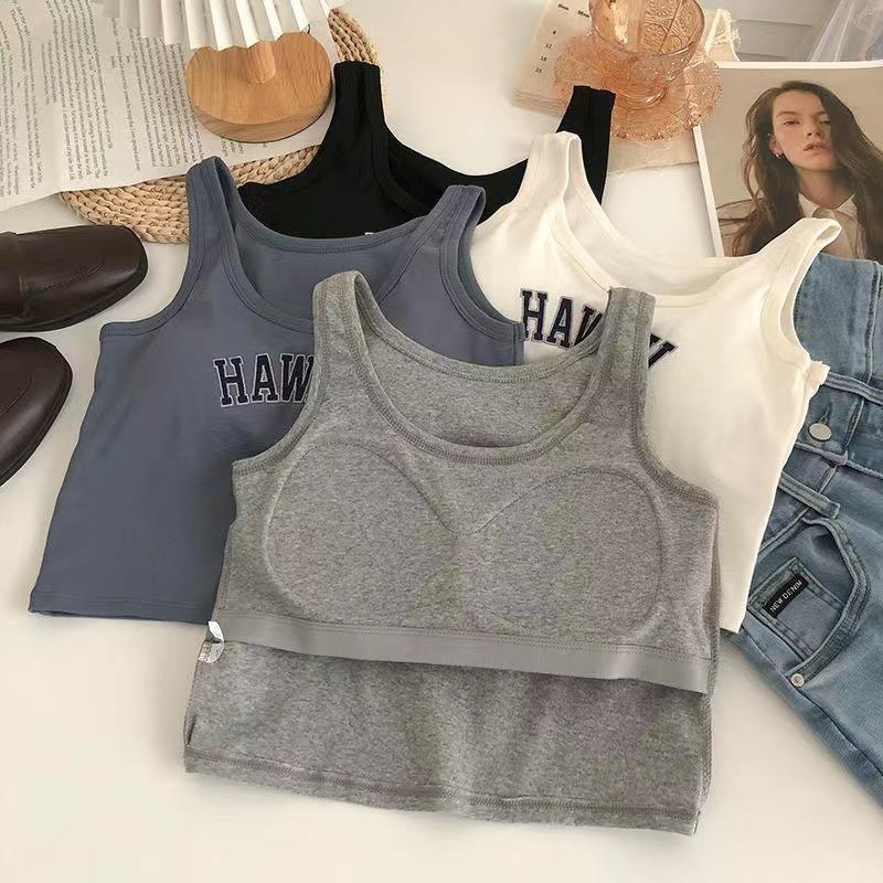 Underwear With Chest Pad One-piece Sports Vest Short