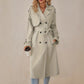 Trench con cintura in stile europeo e americano da donna con alto senso