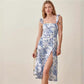 Retro Loose Comfortable Strap Printed Dress