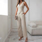 Completo da donna alla moda casual con gilet e pantaloni