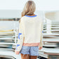 Top lavorato a maglia con toppa XINGX da donna