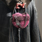 Borsa a tracolla Hot Girl Y2g Love Mini Chain Fashion in lana scozzese