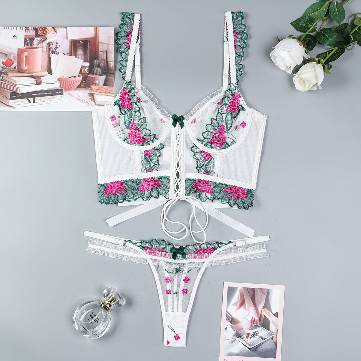 Women's Clothing Embroidery Flower Stitching Strap