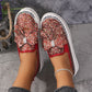Mocassini con plateau e strass taglie forti da donna