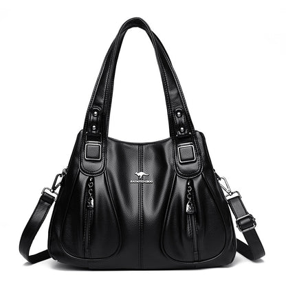 Borsa a tracolla da donna, monospalla, multiscomparto