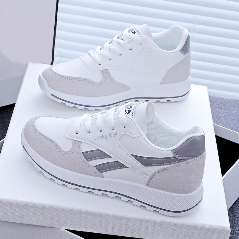 Scarpe sportive da corsa per studenti, bianche, da papà, da donna