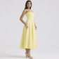 Mode Temperament Split Sling Kleid Frauen