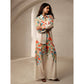 Casual Fashion Floral Print Women Blouse And Pants Suit