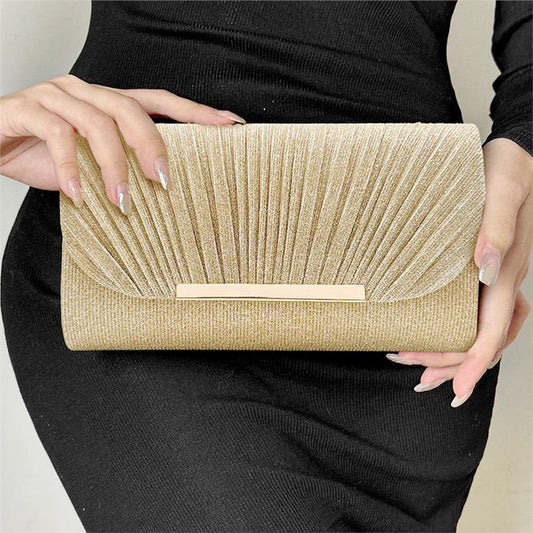 Damen Hardware Edge Party Pattern Feine rosa Clutch