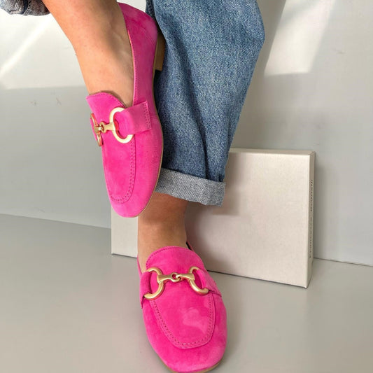 Casual Flat Plus Size Metal Fastener Round Toe Loafers