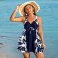 Women's Creative Simple Printed Conservative Split Swimsuit