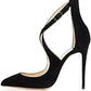 Damenschuhe mit gekreuzten Riemen und Stilettoabsatz
