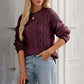 Top multicolore con scollo rotondo alla moda da donna
