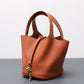 Cowhide Painted Vegetable Basket Portable Women's Bag Adjustable Shoulder Strap