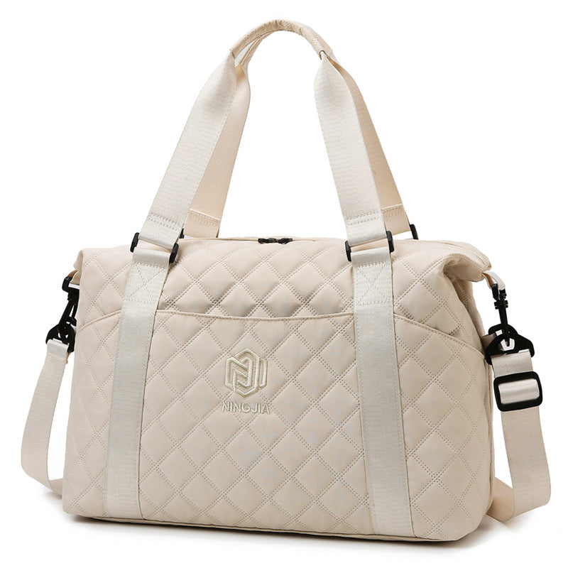Borsa da viaggio Rhombus da donna, leggera, stile coreano, a tracolla