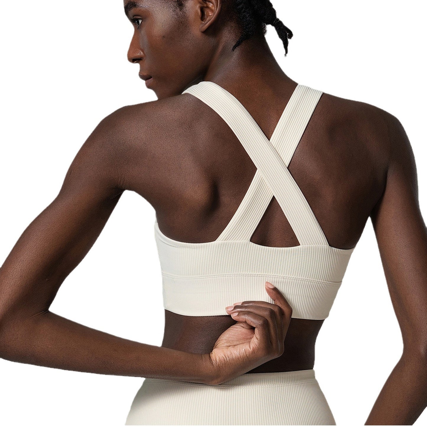 Wide Shoulder Strap I-shaped Strong Support Sports Underwear For Women