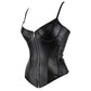 European And American Court PU Punk Tunic Women's Shoulder Strap Shapewear