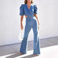 Women's Cowboy Siamese Wide Leg Trousers