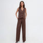Abito casual in cotone e lino da donna alla moda