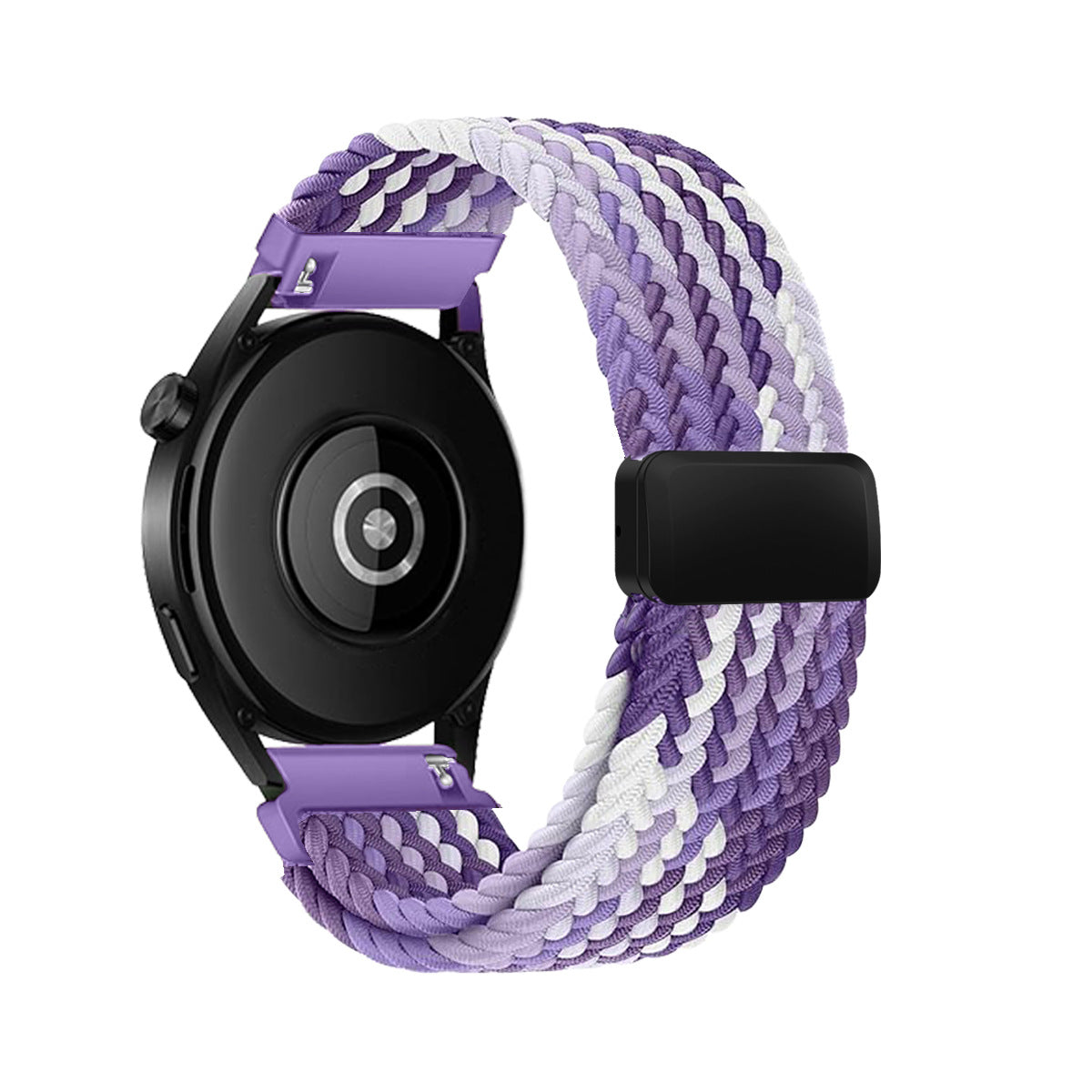 Metal Magnetic Buckle Nylon Braided Stretch Strap