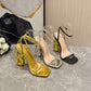 Thin Strap Square Toe Abnormal Shape Heels Catwalk High Heel Sandals