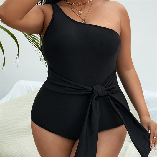European And American Plus Size One-piece Swimsuit