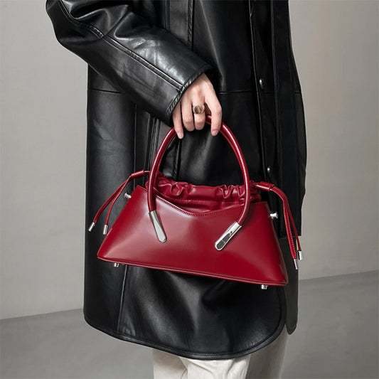 Borsa a tracolla portatile in pelle alla moda da donna