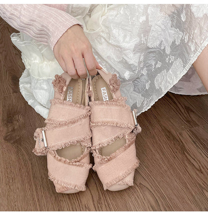 Sommer-Mary-Jane-Schuhe mit innerem Match-Rock und weicher Sohle