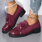 Damen-Loafer mit Schleife und klobigem Absatz und einem Pedal