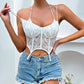 French Sweet Sexy Lace Up Short Sling