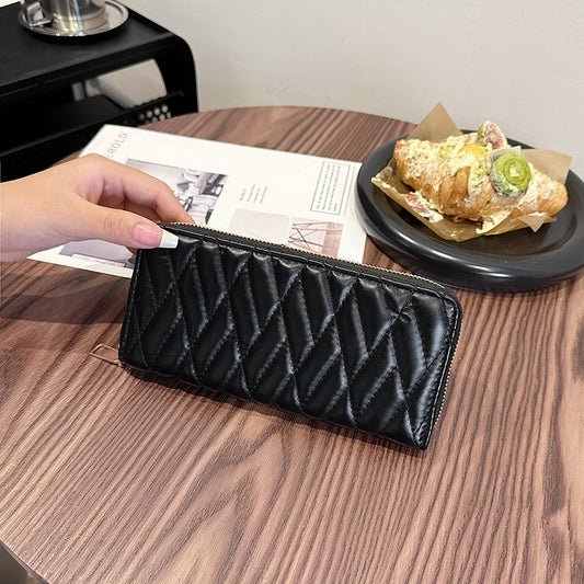 Borsa con cerniera in pelle bovina di primo strato da donna