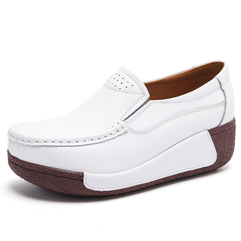 Damen Plateau Muffin Wedge Freizeitschuhe