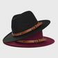 Cintura monocromatica con fibbia in metallo, semplice cappello da cowboy jazz a tesa larga