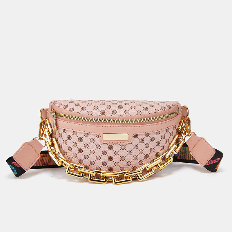 Borsa a tracolla alla moda da donna, borsa a tracolla con stampa leopardata
