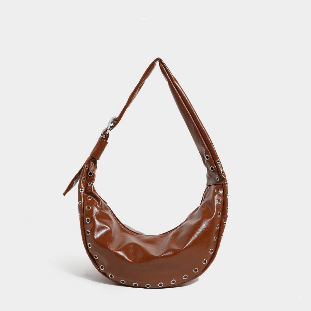 Borsa a tracolla retrò grande capacità, monospalla, sottobraccio, stile gnocco